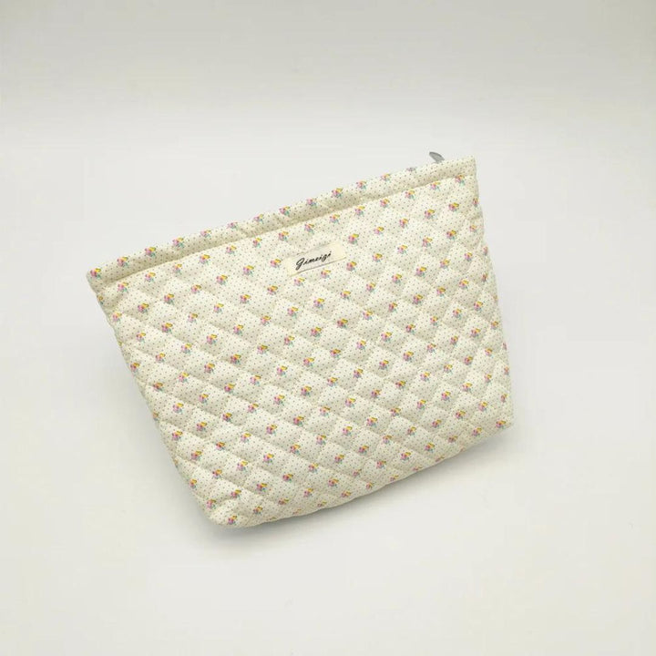 Grande Trousse de toilette Matelassée Fleur