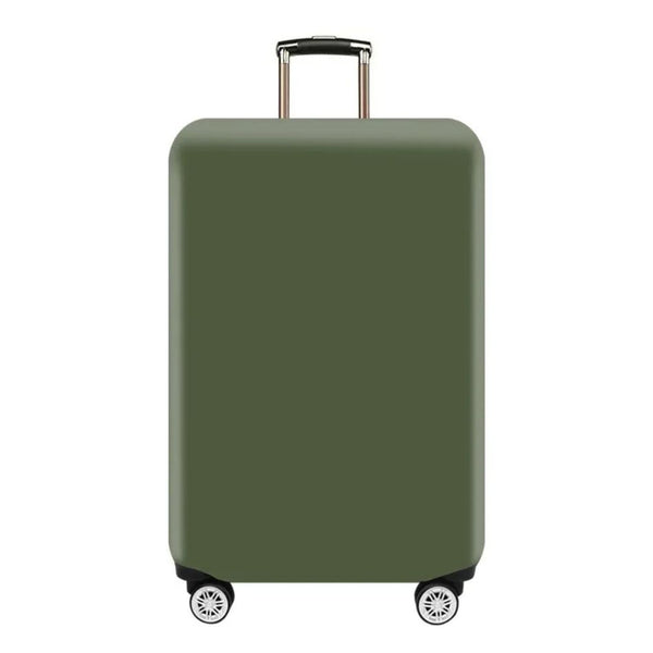 NUZAMAS Housse Valise 20 Pouces Café – Protection Stretch Anti-Poussière, Anti-Rayures, Tissu Élastique Premium