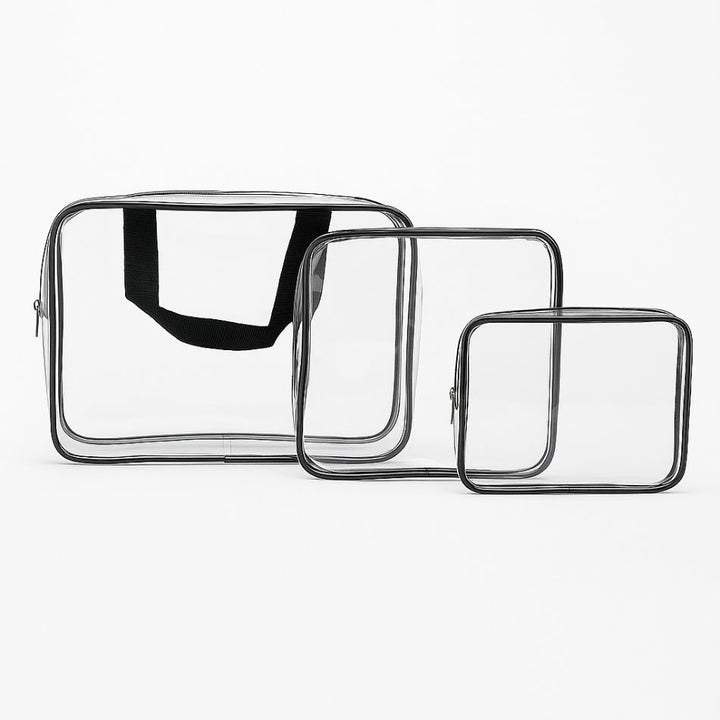 Lot de Trousse de toilette transparente