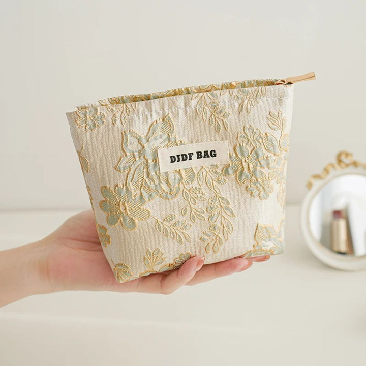 Mini trousse de maquillage - flora green