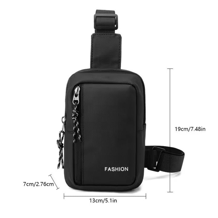 Petit Sac Bandoulière pour Téléphone Portable Homme, dimensions de 19 x 3 x 7 cm