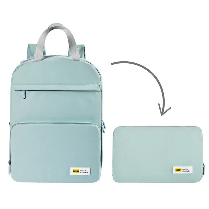 Petit sac à dos pliable turquoise