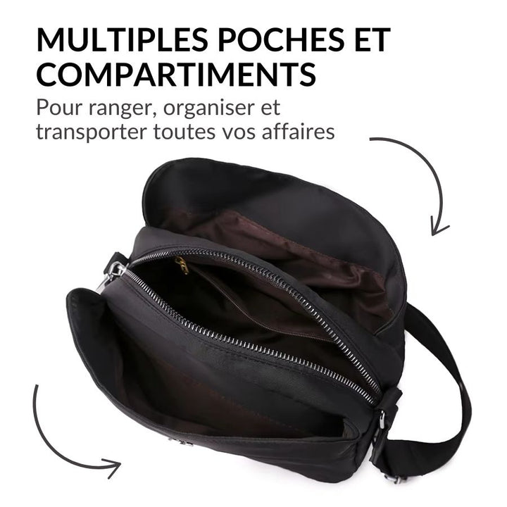 Petite sacoche en bandoulière à multi compartiments pour femme
