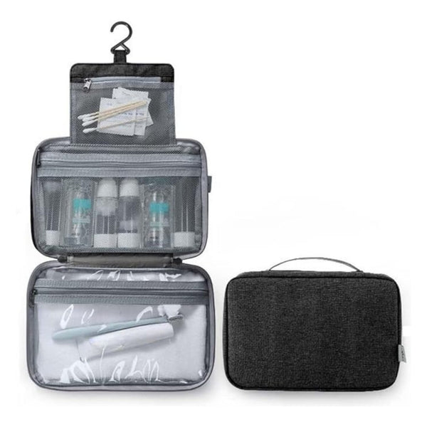 Petite Trousse de Toilette de Voyage à Suspendre, coloris noir