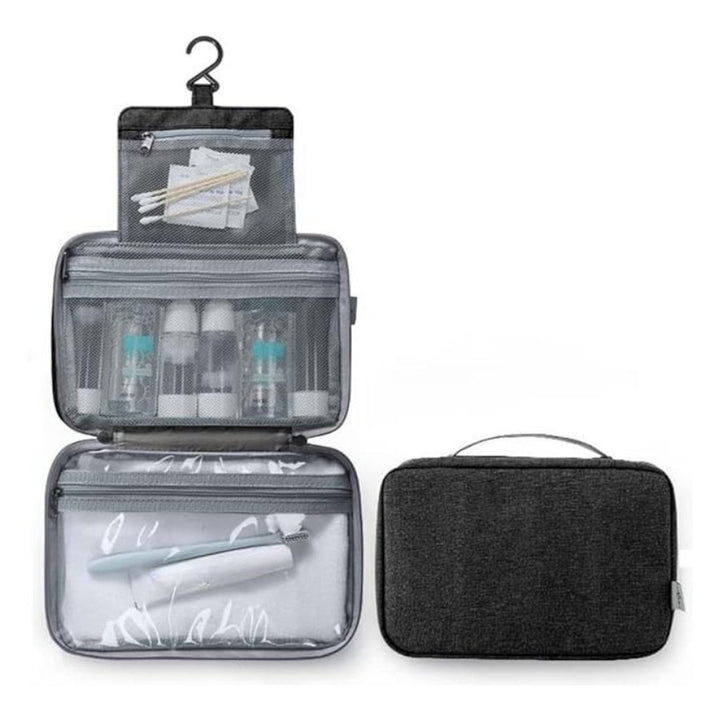 Petite Trousse de Toilette de Voyage à Suspendre, coloris noir