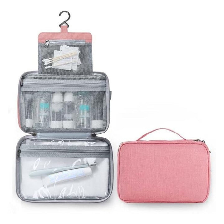 Petite Trousse de Toilette de Voyage à Suspendre, coloris rose