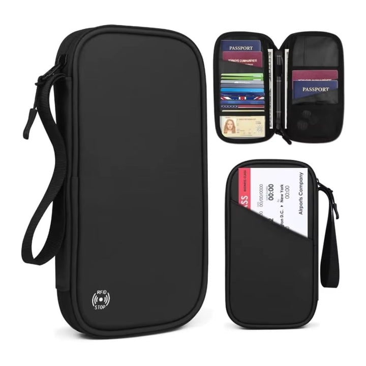 Pochette de Voyage pour Billets et Documents noir