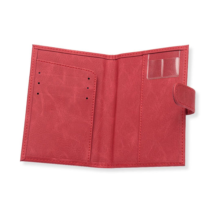 Étui portefeuille pour passeport, rouge traditionnel, en cuir PU Étui portefeuille pour passeport, rouge traditionnel, en cuir PU