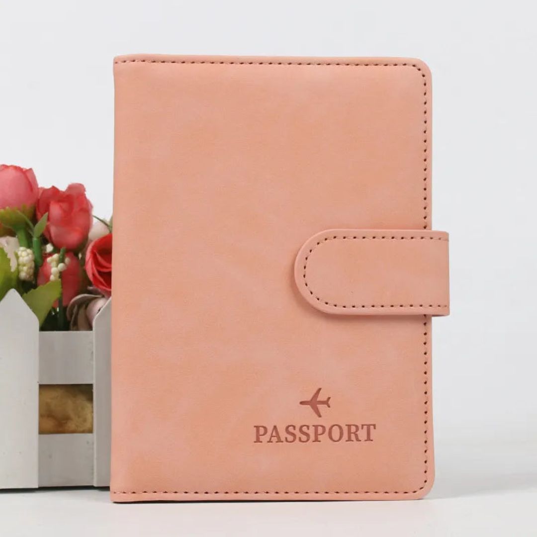 Pochette-Passeport et Billet d'Avion Rose