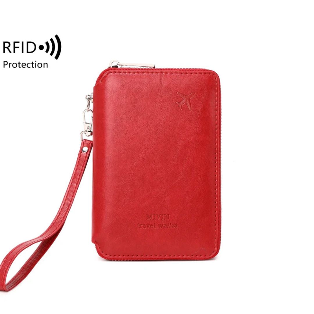Pochette Passeport RFID Rouge