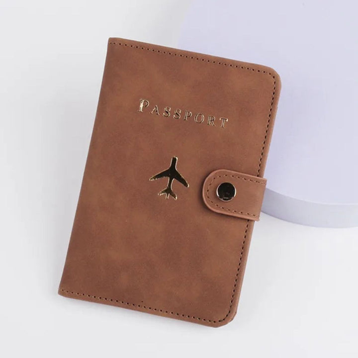 Porte-Passeport en Cuir Femme Marron