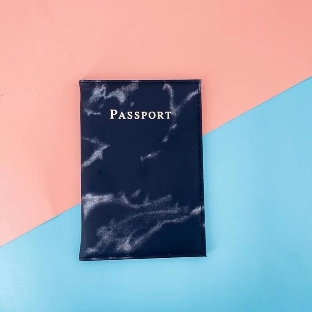 Porte-Passeport Marbre Noir