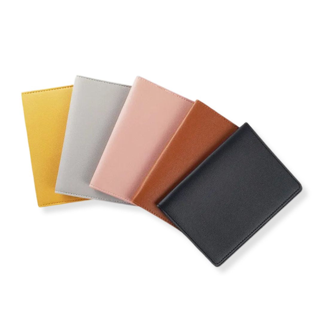 Larmorie Passport Holder in Pink Grained Leather Made In France Larmorie Passport Holder in Pink Grained Leather Made In France