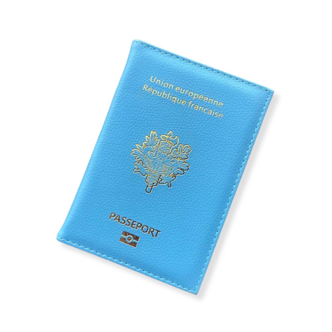 Protège-Passeport Français Bleu ciel