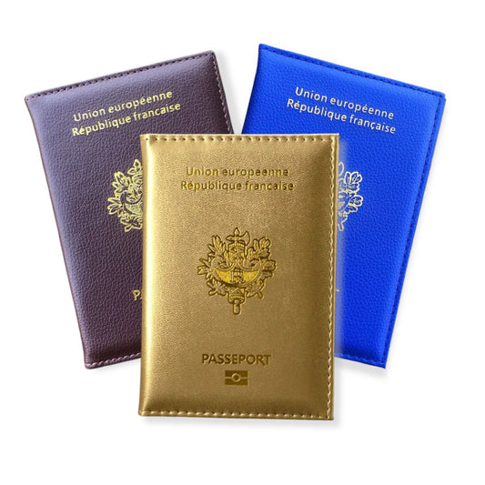 Protège-Passeport Français Doré