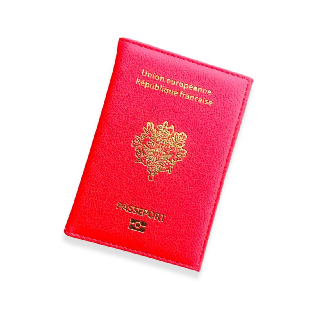 Protège-Passeport Français Rouge