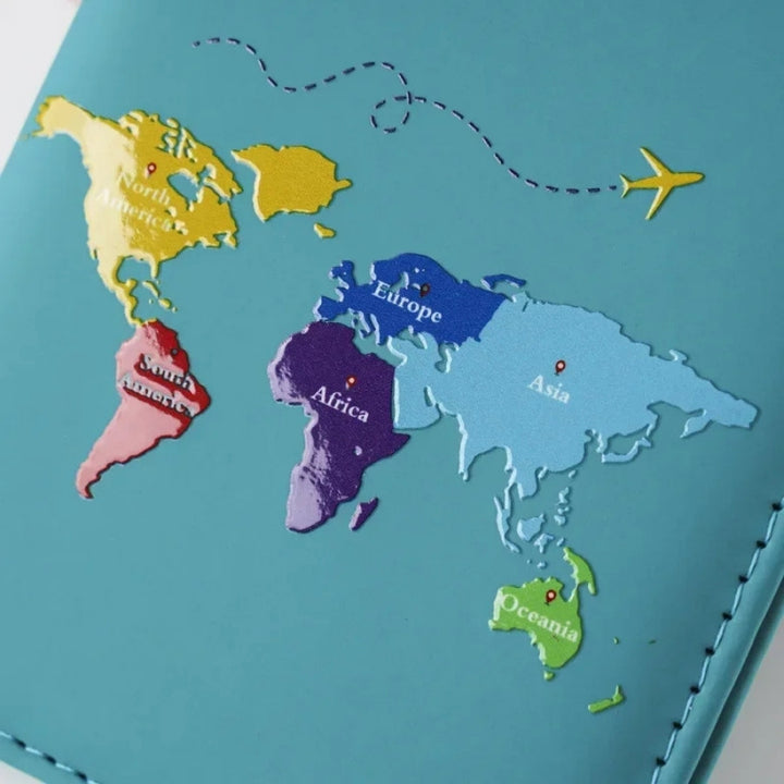 Protège-passeport Voyage, mappe monde