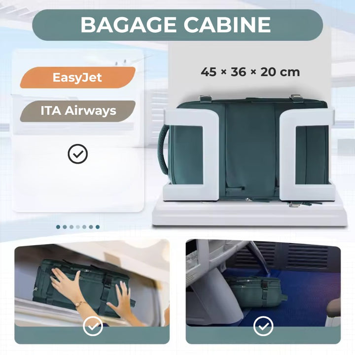 Sac à Dos 45 x 36 x 20 cm, format bagage cabine pour : EasyJet, ITA Airways