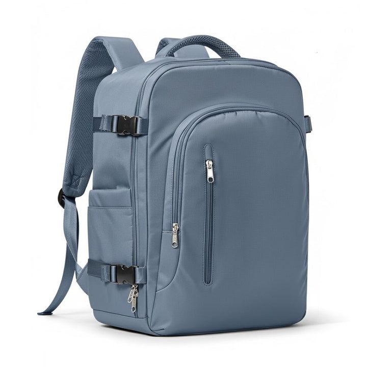 Sac à Dos Cabine 40x20x25 bleu / gris, élégant et pratique pour les voyages EasyJet et Ryanair.
