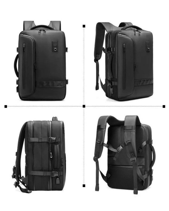 Sac à dos compressible vue à 360°