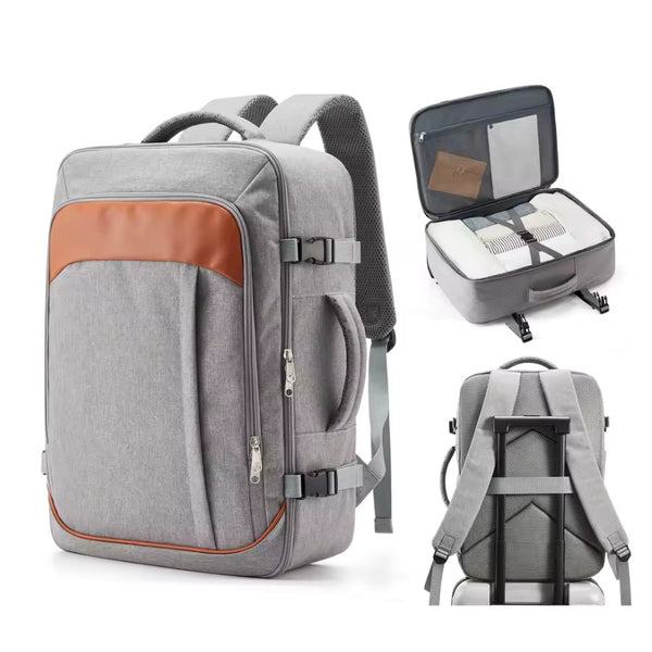 sac à dos de voyage bagage cabine gris compatible avec les dimensions avion