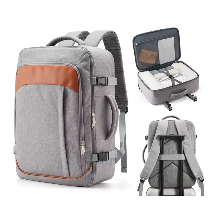 sac à dos de voyage bagage cabine gris compatible avec les dimensions avion