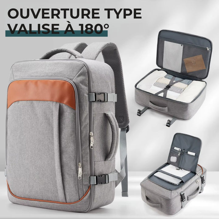 sac à dos de voyage avec ouverture complète pour rangement facile