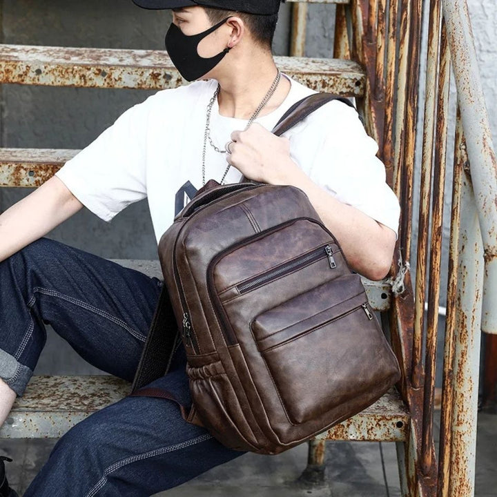 Sac à dos de voyage en simili cuir homme