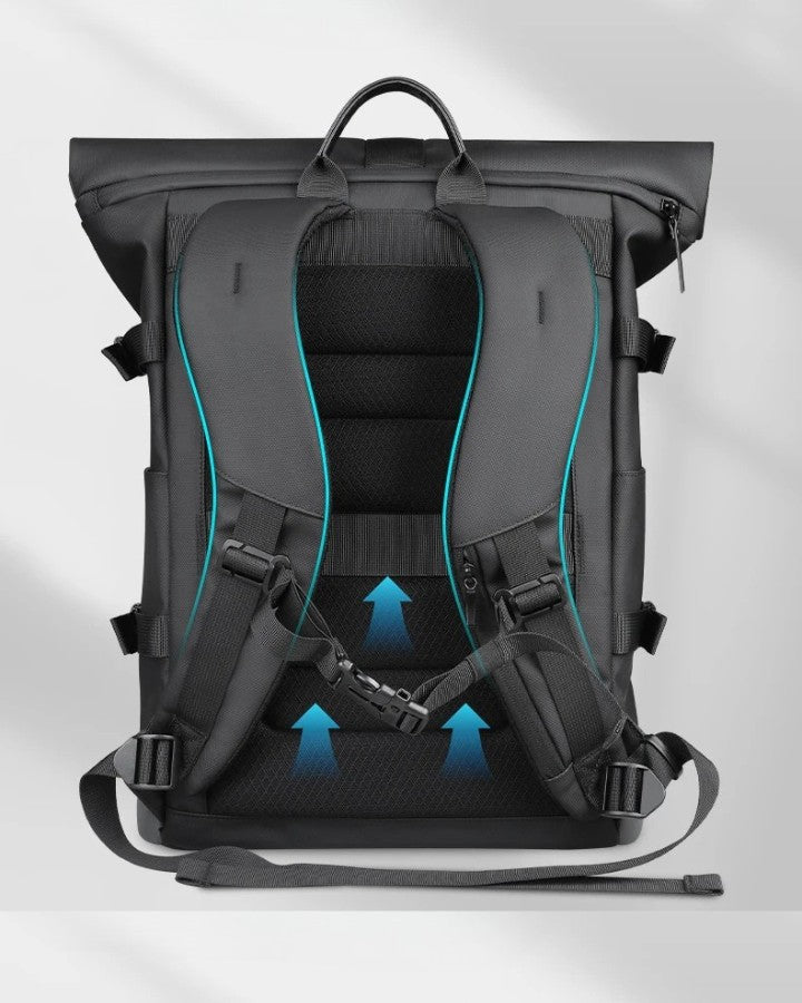 Sac à Dos avec Fermeture à Enroulement, avec boucle en métal, sifflet sos