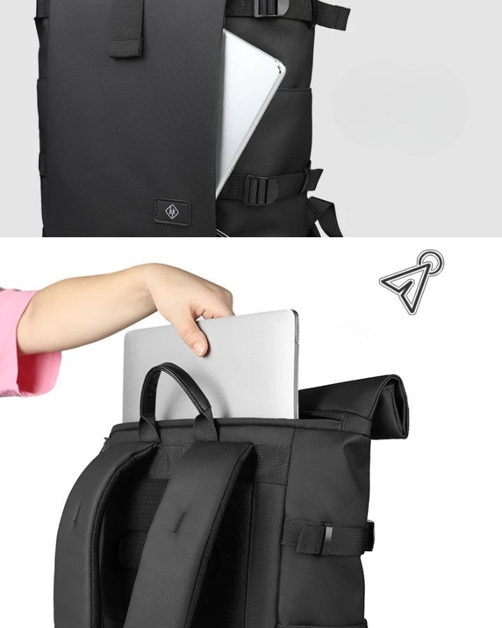 Sac à Dos avec Fermeture à Enroulement, avec accès rapide au compartiment ordinateur par le haut