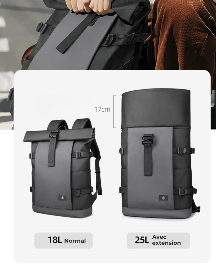 Sac à Dos avec Fermeture à Enroulement, ouverture haute