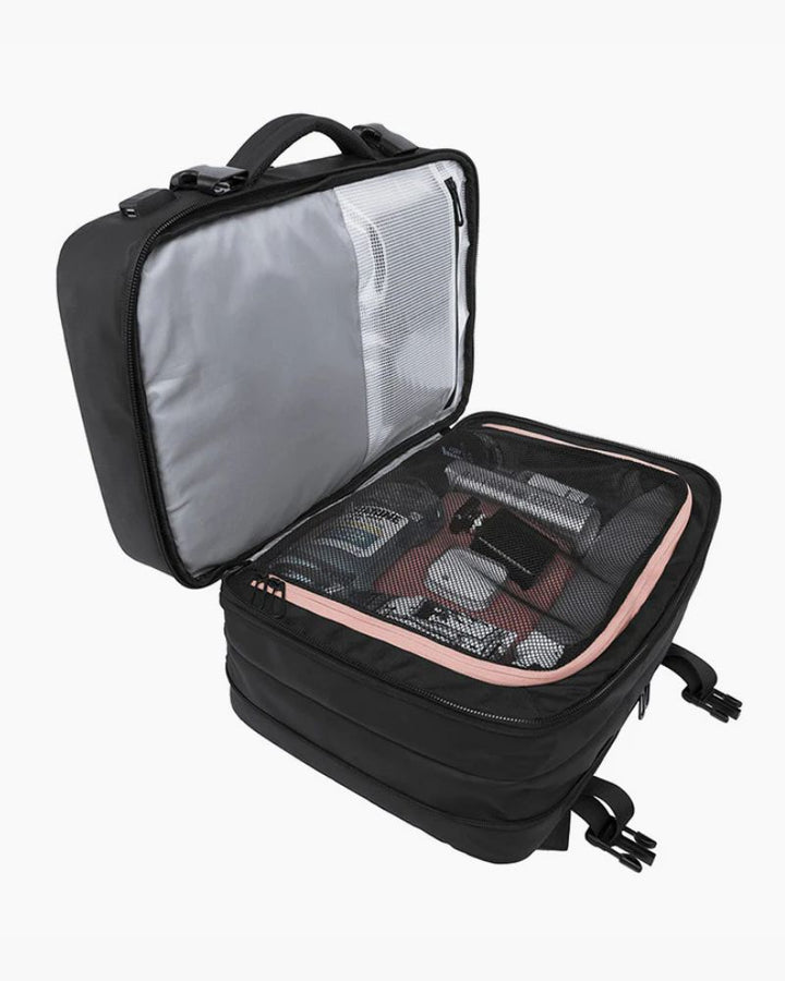 Sac à Dos Modulable - Format Voyage Bagage Cabine ouverture type valise à 180°, avec filet pour vêtement et compartiment étanche