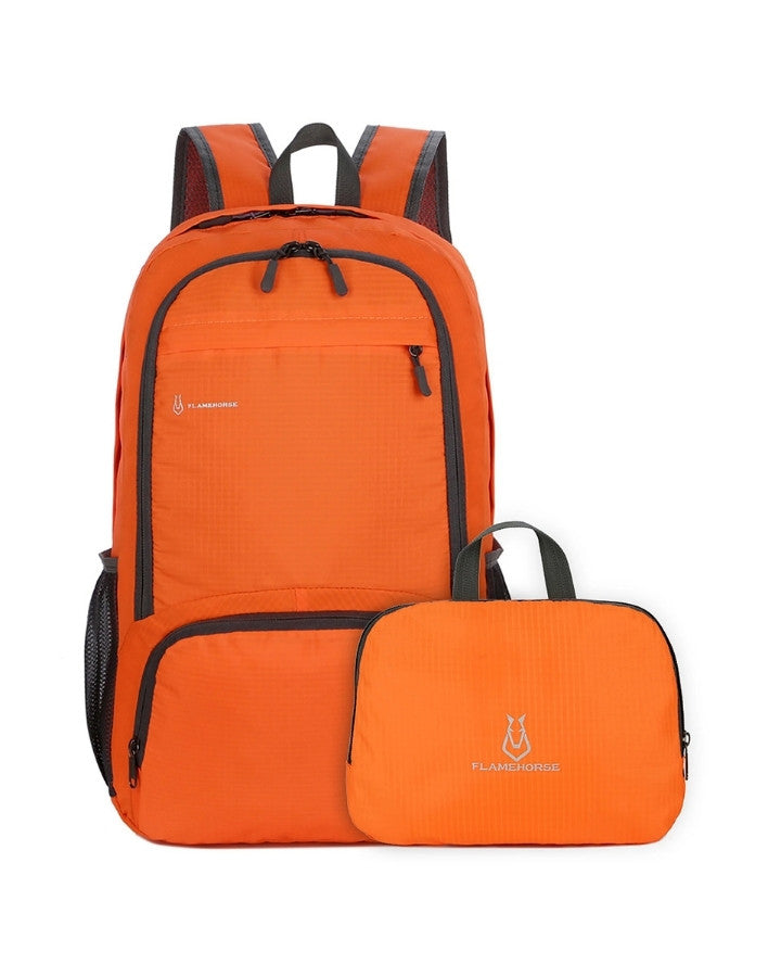 Sac à Dos en Nylon Léger Pliable, orange