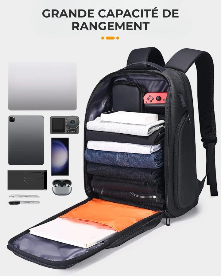 Sac à Dos de Voyage pour Ordinateur Portable, compartiment principal avec une grande capacité de rangement