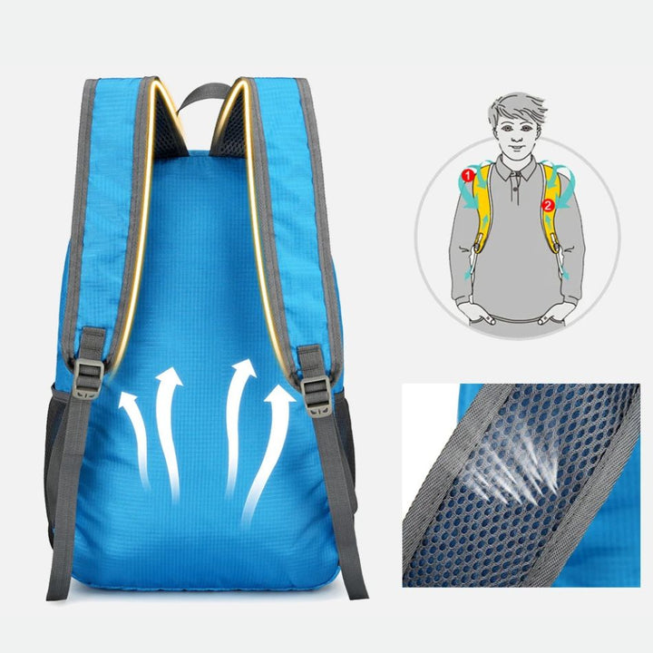 Sac à Dos Pliable, respirant et bretelles de sac à dos en tissu mesh rembourré