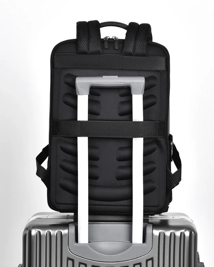 Sac à Dos Simili Cuir Homme avec sangle fixation valise trolley