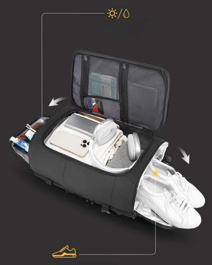 Sac à Dos de Voyage 45 x 36 x 20, avec poche étanche et compartiment chaussures