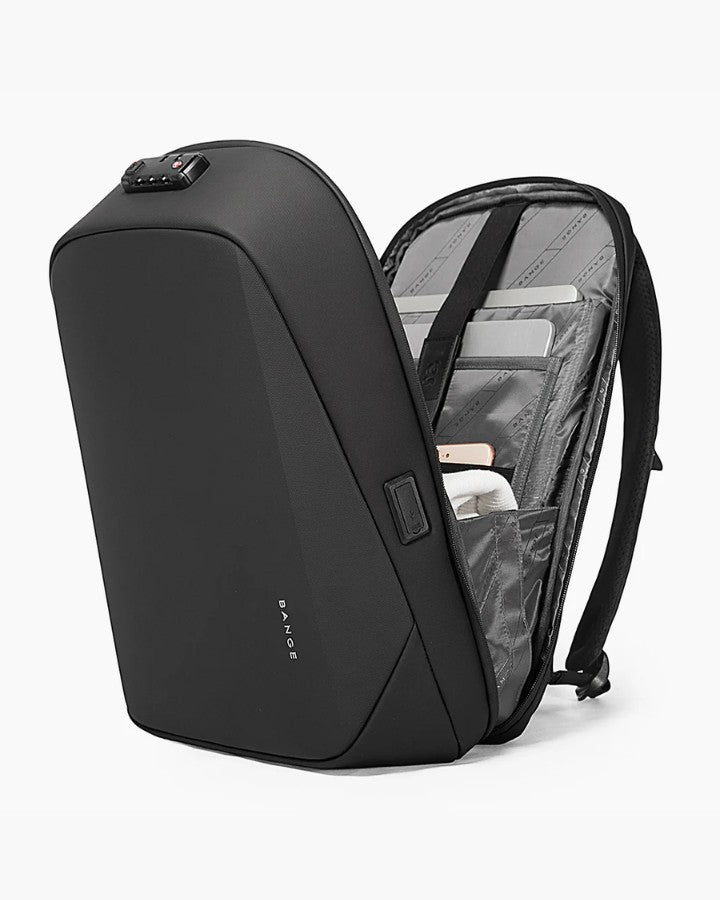 Sac à Dos Voyage Antivol, ouvert vue 3/4