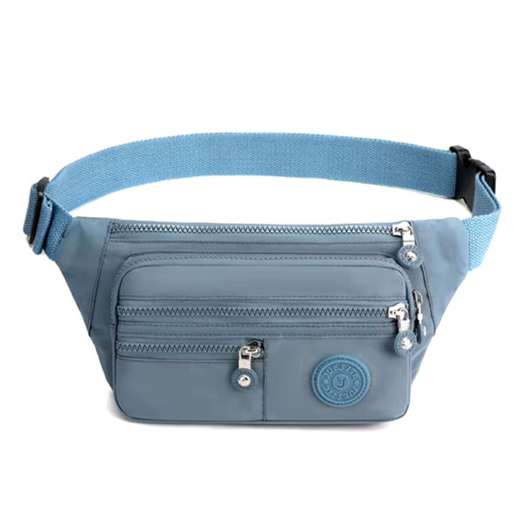 Olyee 2 Pièces Sacs Bananes Femme Homme Bandoulière Hindbag Sac Banane étanche Avec Sangle Réglable-pour Loisir Voyage Sports(Noir,Gris