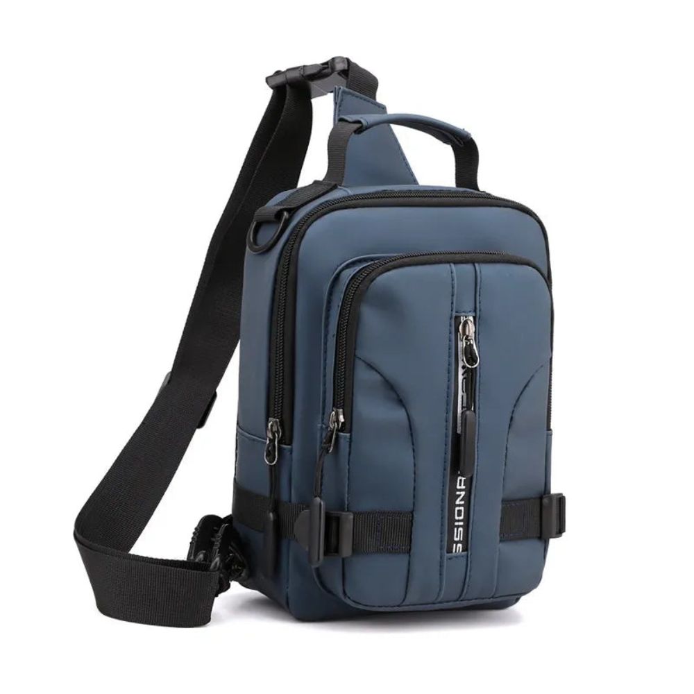 Sac Bandoulière Homme/femme Imperméable - Poche Principale Et Avant Zippées, Sangle Réglable - Pour Sport, Voyage, Quotidien - 7