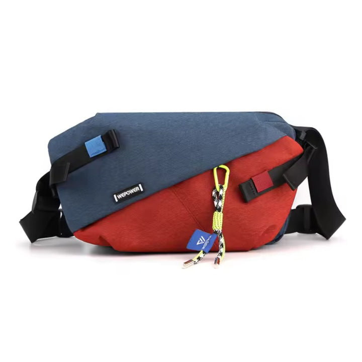 Sac de Poitrine Bandoulière, bleu / rouge