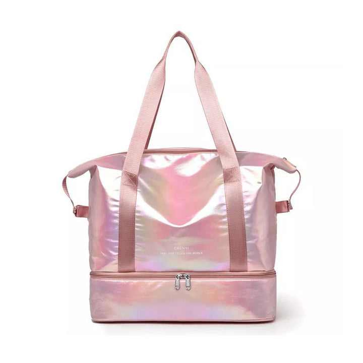 Sac De Plage XXL Imperméable Femme – Tote Bag 45L Anti-Sable Avec Compartiment Humide, Poches Et Zip, Idéal Famille Piscine Voyage