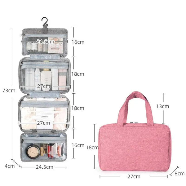 Trousse de toilette avec Crochet Rose