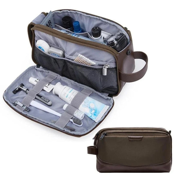Trousse de toilette avec Plusieurs Compartiments Brun
