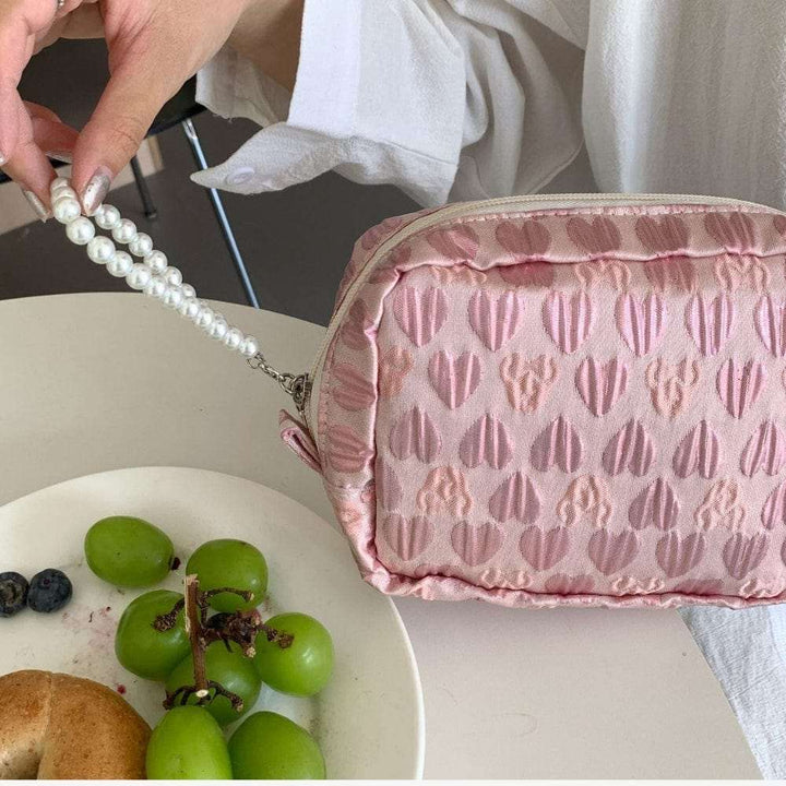 Trousse de toilette Cœur rose