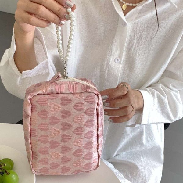Trousse de toilette Cœur rose