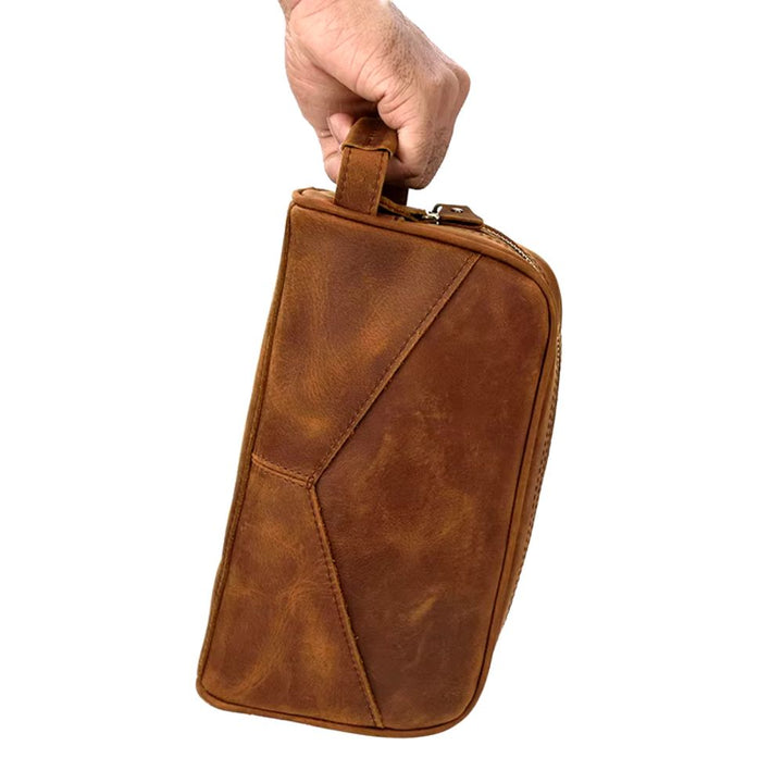 Trousse de toilette en Cuir Marron marron
