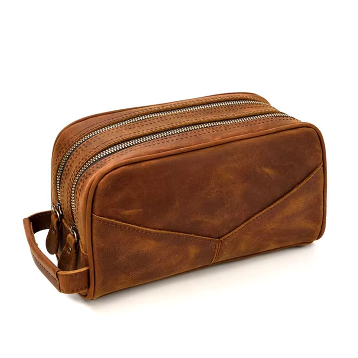 Trousse de toilette en Cuir Marron marron