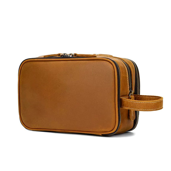 Trousse de toilette en Cuir pour Femme marron