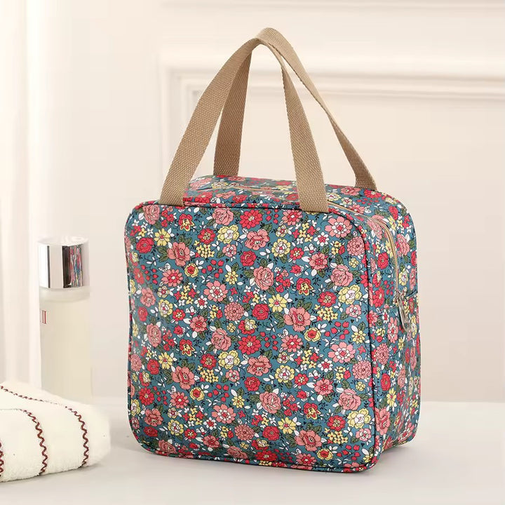 Trousse de toilette Femme Vanity Souple - Motifs Fleurs vue de dos